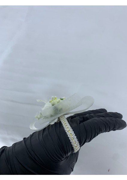 Kına Geceleri Için 10'lu El Işi Kurdeleli Beyaz Nedime Bilekliği fiyatları