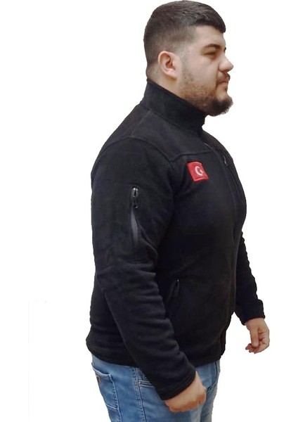 Askervadisi Taktik 5 Cepli Özel Güvenlik Polar Siyah Renk Bayrak Nakış Işlemeli modelleri
