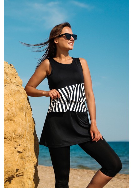 Kadın Yarı Kapalı Mayo M2210-SIYAH