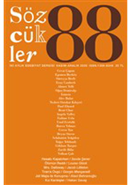 Sözcükler Dergisi 88. Sayı Kasım - Aralık 2020
