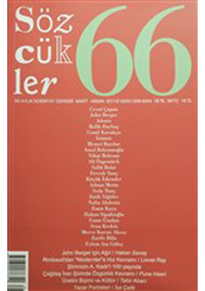 Sözcükler Dergisi Sayı : 66 Mart-Nisan 2017