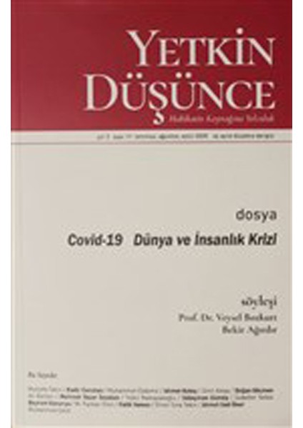 Yıl: 3 Sayı: 11 Temmuz, Ağustos, Eylül 2020