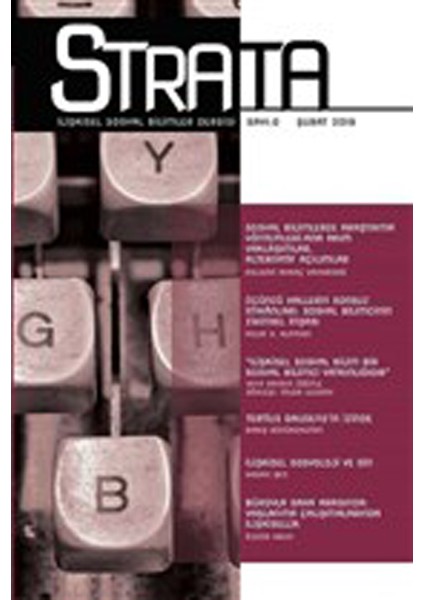Strata Ilişkisel Sosyal Bilimler Dergisi Sayı: 0 Şubat 2019