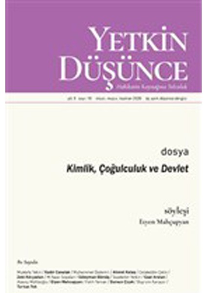 Yıl: 3 Sayı: 10 Nisan - Mayıs - Haziran 2020