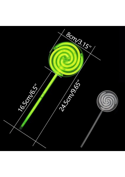 Lolipoplar Floresan Yel Değirmenleri Parlayan Lolipoplar Parlayan Çubuklar(Yurt Dışından)