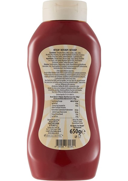 Ketçap 650G fiyatları