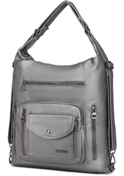 Yıkama Deri Hem Sırt Hem Omuz Kadın Çantası 21-K Barcelona 1580 modelleri