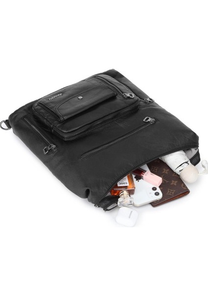 Yıkama Deri Hem Sırt Hem Omuz Kadın Çantası 21-K Barcelona 1580 indirimleri