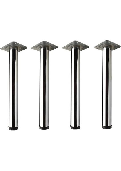 4 Adet Masa Ayağı 71 Cm Ayarlı Krom Mobilya Ayak Çap : 60 mm