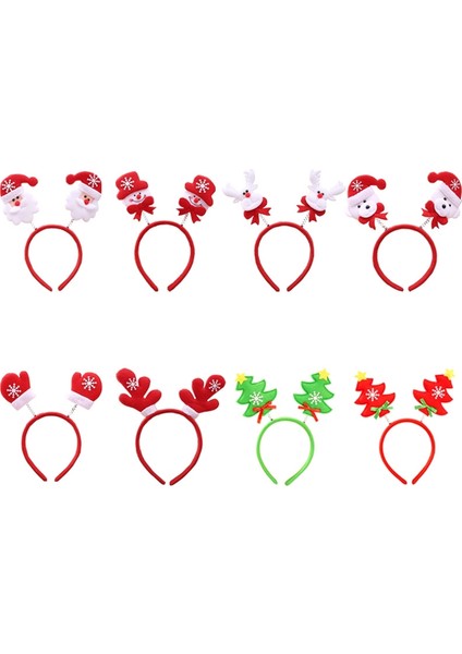 7 Adet Noel Partisi Kafa Bantları - Yeşil (Yurt Dışından)