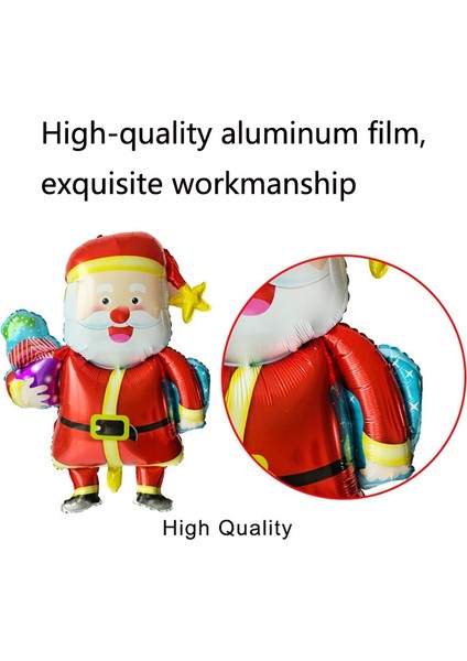 10 Adet Noel Dekorasyonu Alüminyum Film Balonları, Stil: Sevimli Noel Baba (Yurt Dışından) modelleri