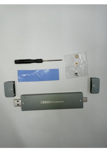 Type C 3.1 To USB Çift Taraflı M.2 Nvme SSD Alüminyum Kutusu (Boş Kutu)