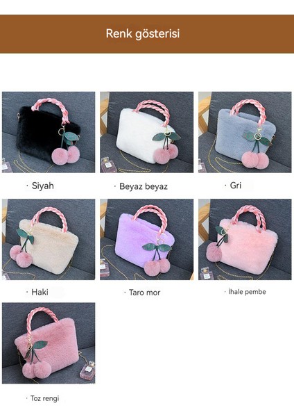 Tavşan Peluş Kiraz Sevimli Kız Çapraz Omuz Çanta (Yurt Dışından) fiyatları
