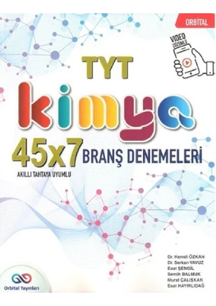 Orbital Yayınları TYT Kimya 45 x 7 Branş Denemeleri