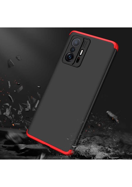 Xiaomi Mi 11T Pro 5g Kılıf 360 Tam Koruma Ön ve Arka Sert Mika Kapak Orjinal Ays Gkk Kapak