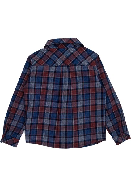 100% Pamuk Ekose Desen Kışlık Erkek Çocuk Gömlek modelleri