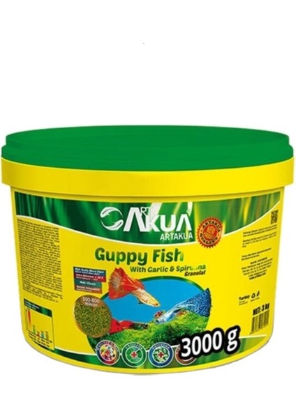 Artakua Guppy Fish Granulat, Lepistes Yemi 100 Gram