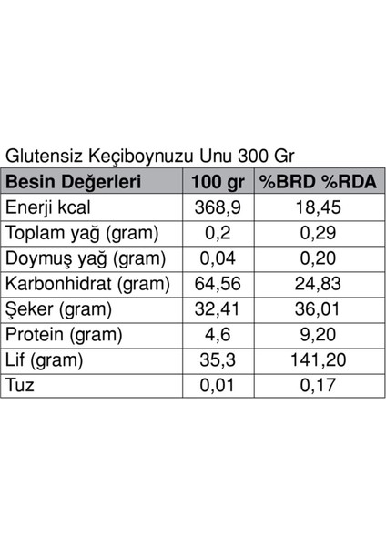 Güzel Ada Gıda Glutensiz Keçiboynuzu Unu 300 gr