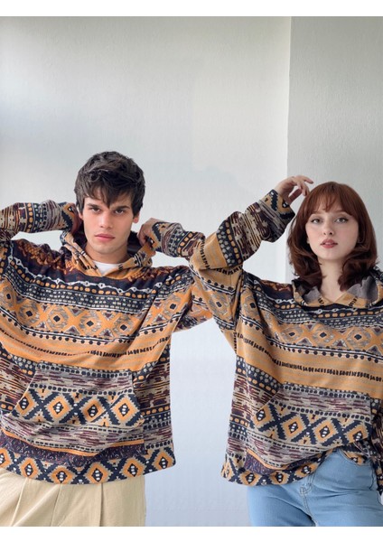 Oversize Basic Kapüşonlu Sweatshirt Unisex Çok Renkli