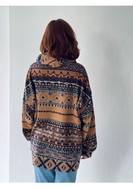 Oversize Basic Kapüşonlu Sweatshirt Unisex Çok Renkli