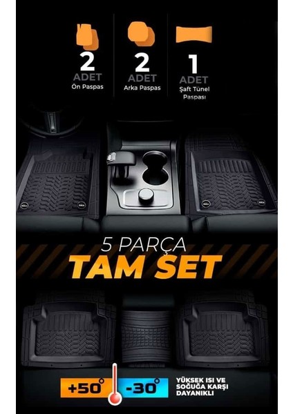 Citroen C1 Havuzlu Universal Paspas Krom Bej Renk