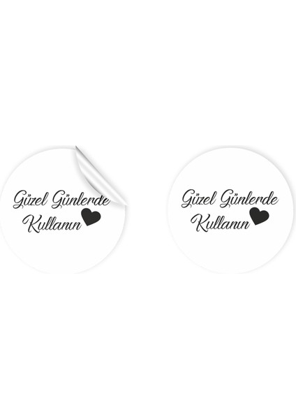 Anka Design Kuşe Sticker 4 x 4 cm 36 Adet Güzel Günlerde Kullanın