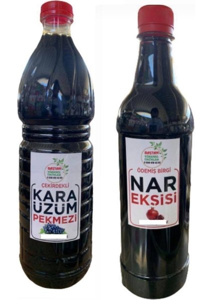 1300GR Karaüzüm Pekmezi ve 1000GR Nar Ekşisi