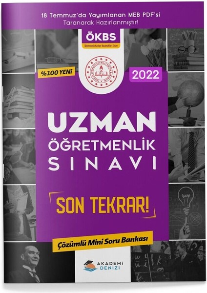 Akademi Denizi Meb Uzman Öğretmenlik Sınavı Son Tekrar Çözümlü Mini Soru Bankası