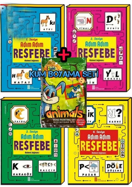 Ata Adım Adım Resfebe Seti (Seviye 1-2-3-4) (Ciltli)