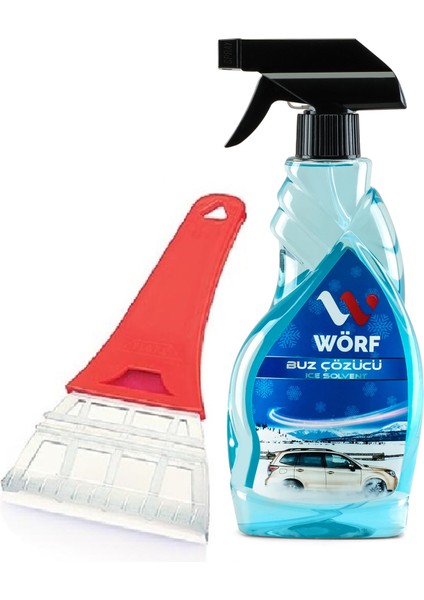 Wörf Buz Çözücü Sprey 500 ml  & Buz Kazıyıcı