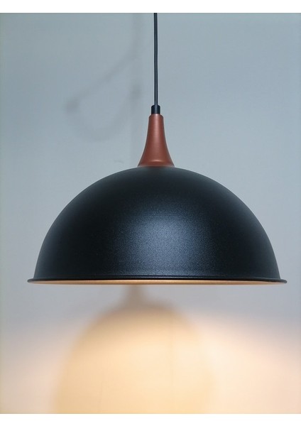 retro,modern,vintage mutfak,oda,otel,cafeler için siyah metal sarkıt avize çap:28cm