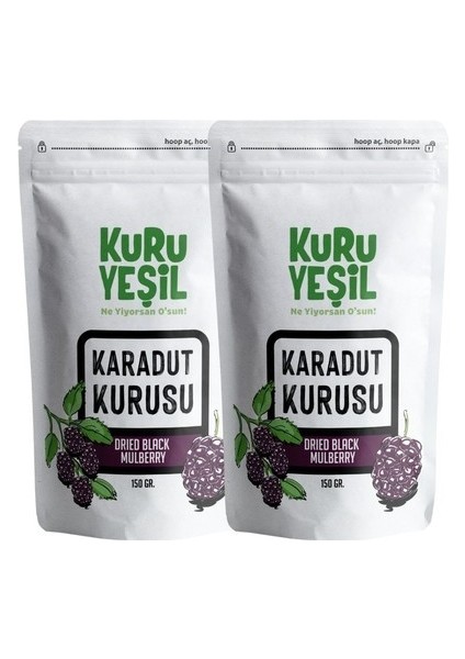 Kuru Yeşil Karadut Kurusu, Dried Fruit, Blackberry, Healthy Snack, Freeze Dried, 300 gr