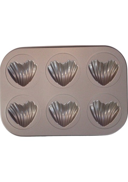 Teflon Kalp Muffin Tepsisi