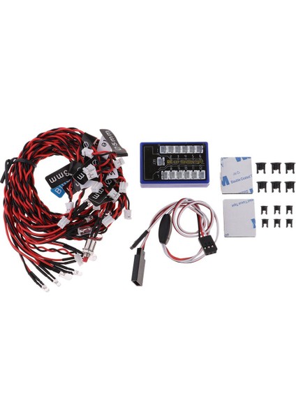 12 LED Flash Flaş Işıkları Lamba Kitleri 1/10 SCX10 CC01 Hsp Rc Car