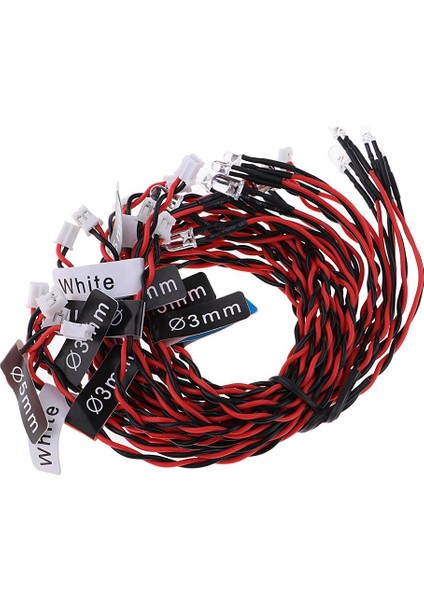 12 LED Flash Flaş Işıkları Lamba Kitleri 1/10 SCX10 CC01 Hsp Rc Car