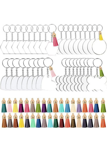 36 Adet Akrilik Anahtar Zincirleri Tassel Keying ile Anahtarlık Altaklar(Yurt Dışından)
