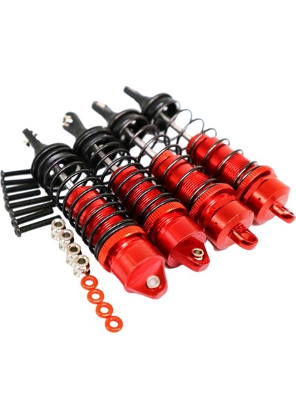 4pcs Metal Ön Arka Şok Emici Typhon Için 1/10 Rc Araba Paletli Kırmızı(Yurt Dışından) fiyatları