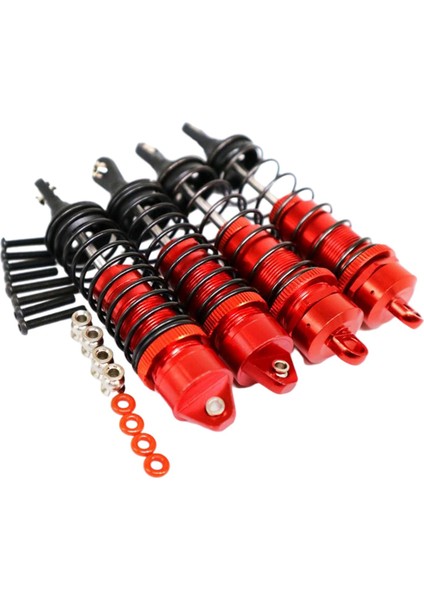 4pcs Metal Ön Arka Şok Emici Typhon Için 1/10 Rc Araba Paletli Kırmızı(Yurt Dışından) modelleri