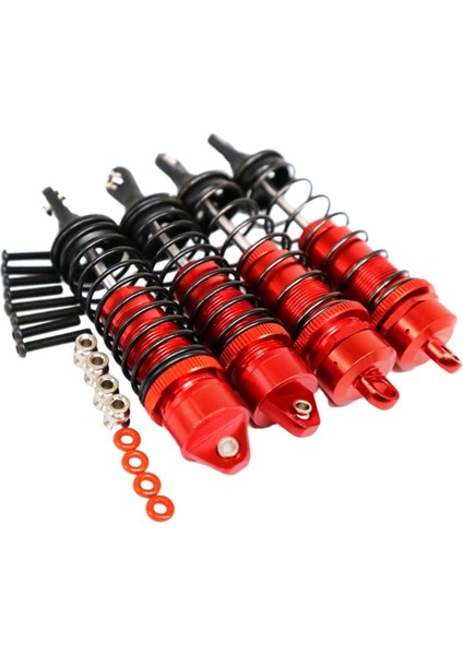 4pcs Metal Ön Arka Şok Emici Typhon Için 1/10 Rc Araba Paletli Kırmızı(Yurt Dışından) fırsatları