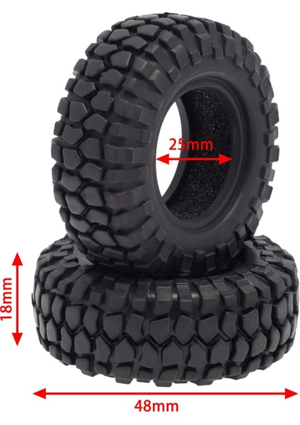 Eksenel SCX24 90081 Dıy Aksesuarları Için Rc Kauçuk Tekerlek Lastikleri 4 Pack(Yurt Dışından) fırsatları