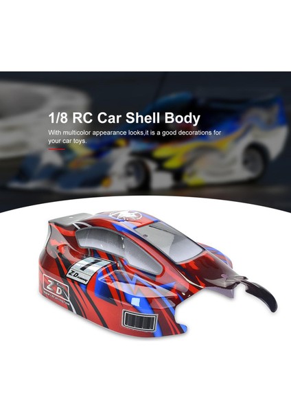 Rc 1/8 Ölçekli Buggy Vücut Kabuğu Kapak Siyah Kesim Kırmızı fırsatları