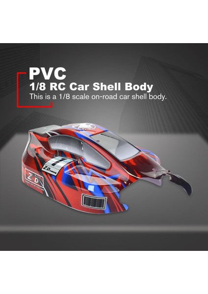 Rc 1/8 Ölçekli Buggy Vücut Kabuğu Kapak Siyah Kesim Kırmızı indirimleri