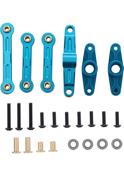 TT02 TT02D Için Metal Direksiyon Bağlantıları 1/10 Rc Araç Parçaları Mavi modelleri