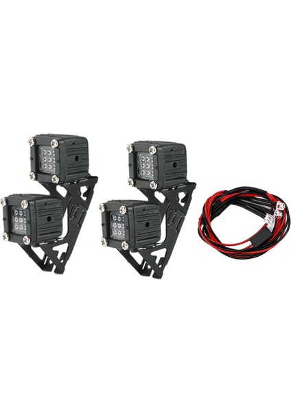 Eksenel SCX10 Uzaktan Kumanda Parçaları Için 1/10 LED Işık 4le