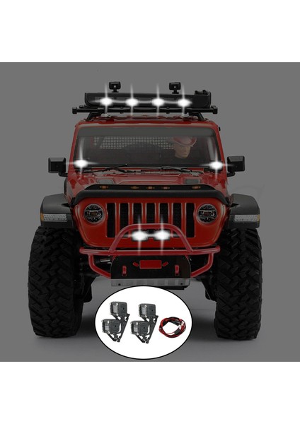Eksenel SCX10 Uzaktan Kumanda Parçaları Için 1/10 LED Işık 4le