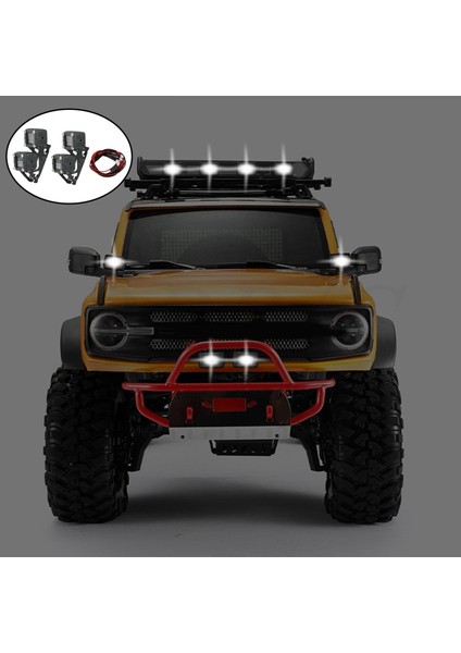 Eksenel SCX10 Uzaktan Kumanda Parçaları Için 1/10 LED Işık 4le