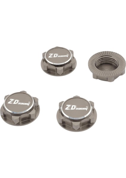4pcs 17MM Tekerlek Somunları 1: 8 Rc Araba Tırmanma Arabası Acc Yükseltme Titanyum Gri