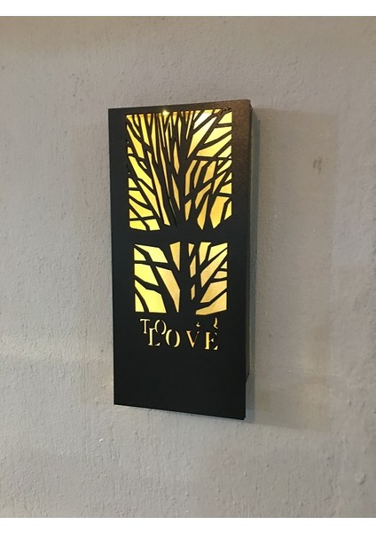 Ağaç Motifi Desenli Pilli Peri LED Ahşap Duvar Dekoru 36X18CM (Piller Dahil) indirimleri