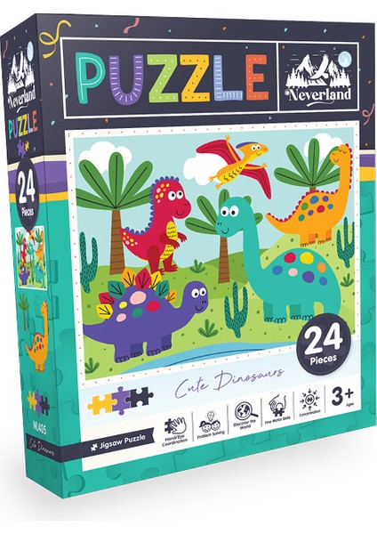24 Parça - Cute Dınosaurs (Sevimli Dinozorlar)