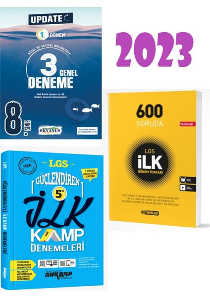 600 Soruda Ilk Dönemtekrarı Ankara Ilk Dönem Kamp Denemeleri Okyanus Up Date 1.dönem Denme Seti 2023